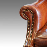 Queen Anne style  leather Wing-chair Now Sold - Image 10