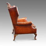 Queen Anne style  leather Wing-chair Now Sold - Image 8
