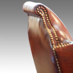 Queen Anne style  leather Wing-chair Now Sold - Image 4
