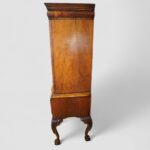 Queen Anne style walnut cabinet on stand - Image 4