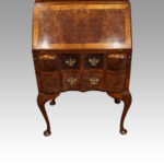 Queen Anne style walnut bureau bookcase - Image 8