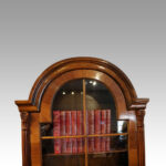 Queen Anne style walnut bureau bookcase - Image 6