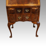 Queen Anne style walnut bureau bookcase - Image 9