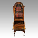 Queen Anne style walnut bureau bookcase