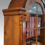 Queen Anne style walnut bureau bookcase - Image 3