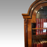 Queen Anne style walnut bureau bookcase - Image 7