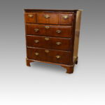Queen Anne walnut chest, with canted corners - Image 2