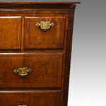 Queen Anne walnut chest, with canted corners - Image 3