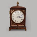 Regency brass inlaid bracket clock