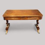 Regency brass inlaid library table