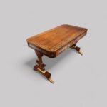 Regency brass inlaid library table - Image 10