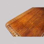Regency brass inlaid library table - Image 6