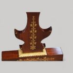 Regency brass inlaid library table - Image 3