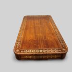 Regency brass inlaid library table - Image 5