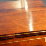 Regency brass inlaid secretaire - Image 7