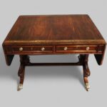 Regency brass inlaid rosewood sofa table - Image 12