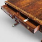 Regency brass inlaid rosewood sofa table - Image 7