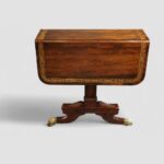 Regency brass inlaid rosewood sofa table - Image 8