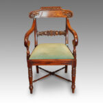 Set of 8 William IV mahogany dining chairs - Image 2