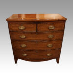 Regency inlaid bow fronted chest
