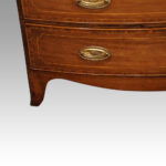 Regency inlaid bow fronted chest - Image 10