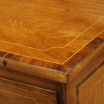 Regency inlaid bow fronted chest - Image 9