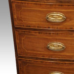 Regency inlaid bow fronted chest - Image 8