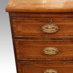 Regency inlaid bow fronted chest - Image 7