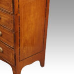 Regency inlaid bow fronted chest - Image 5