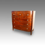 Regency inlaid mahogany chest of drawers of D shape - Image 2