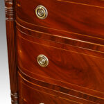 Regency inlaid mahogany chest of drawers of D shape - Image 7