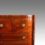 Regency inlaid mahogany chest of drawers of D shape - Image 6
