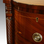 Regency inlaid mahogany chest of drawers of D shape - Image 5