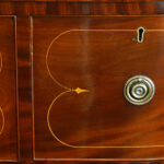 Regency inlaid mahogany chest of drawers of D shape - Image 4