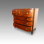 Regency inlaid mahogany chest of drawers of D shape - Image 3