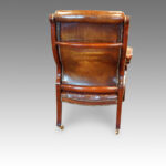 Regency mahogany and brass library chair - Image 2