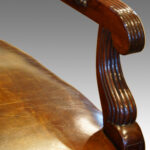 Regency mahogany and brass library chair - Image 4