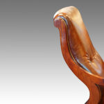 Regency mahogany and brass library chair - Image 5