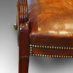 Regency mahogany and brass library chair - Image 7