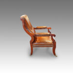 Regency mahogany and brass library chair - Image 3