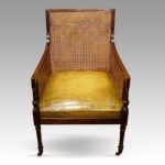 Regency mahogany bergere library chair - Image 5