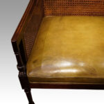 Regency mahogany bergere library chair - Image 4