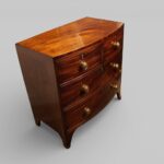 Regency mahogany bow front chest small size - Image 7