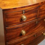 Regency mahogany bow front chest small size - Image 6