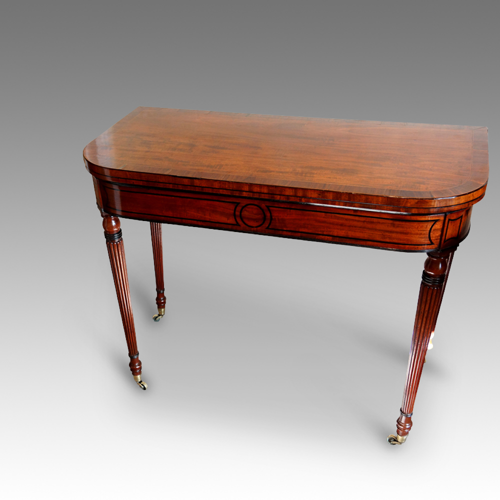 Regency-mahogany-card-table.jpg Fine Regency mahogany card-table Now Sold - Image 1
