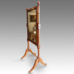 Regency mahogany cheval mirror - Image 4