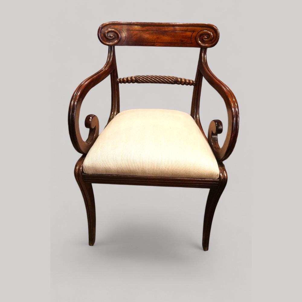 Regency-mahogany-desk-chair-2.jpg Regency mahogany desk chair - Image 1
