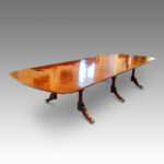 Regency mahogany 14+ seat extending dining table