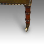 Regency mahogany leather library chair - Image 6