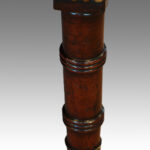 Regency mahogany leather library chair - Image 5